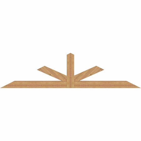 Ekena Millwork Saratoga Timber Gable Bracket, Western Red Cedar, 108"W x 27"H x 3 1/2"D x 5 1/2"F, 6/12 Pitch GBW108X27X0406SAR00SWR
